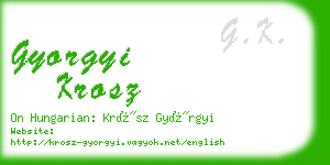 gyorgyi krosz business card